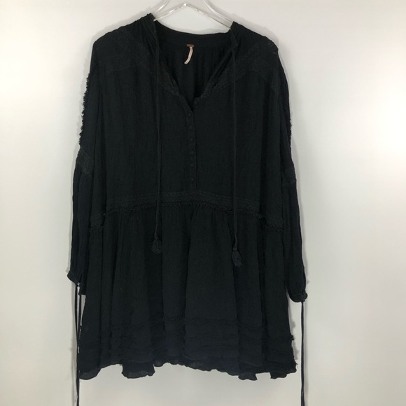Free People Dresses & Skirts - Free People • Boho Black Oversized Dress